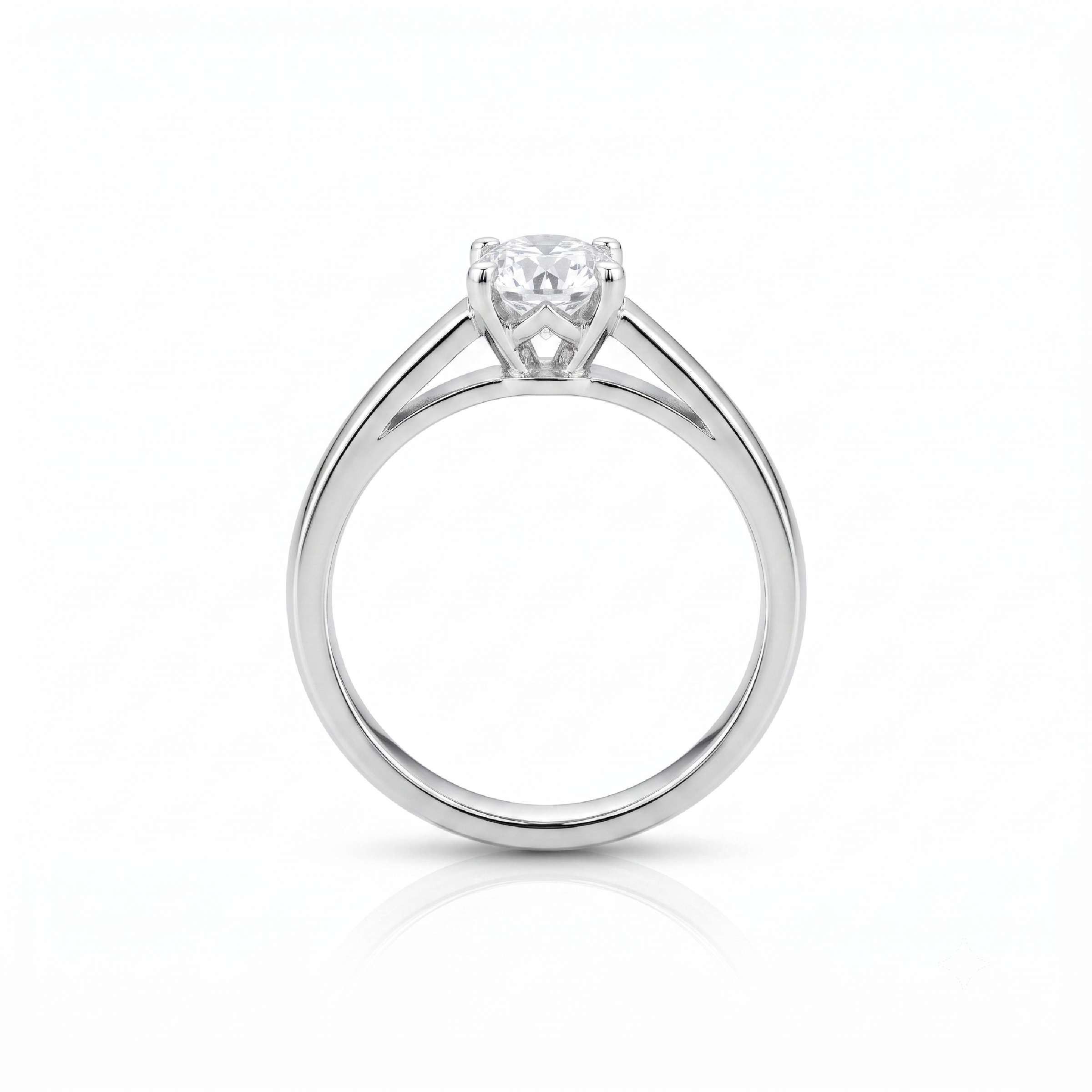 Solitär-Zirkonia-Ring aus 925er Sterlingsilber